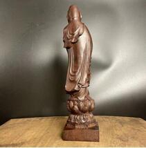 仏像 沈香木彫り 観音菩薩 観音立像 置物 精密彫刻 高さ29cm_画像5