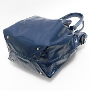 美品TOD'Sトッズ フラワーバッグ ハンドバッグ ショルダーバッグ 2WAYバッグ 紺 イタリア製の画像8