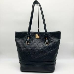 1円〜 【美品】　LOUIS VUITTON ルイヴィトン　シタディン　PM アンプラント　アンフィニ　トートバッグ ネイビー　ターンロック　レザー