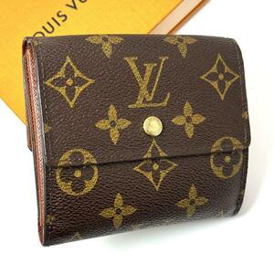 美品 ルイヴィトン モノグラム ポルトモネ ビエ カルトクレディ Wホック 折り財布 ユニセックス LOUIS VUITTON