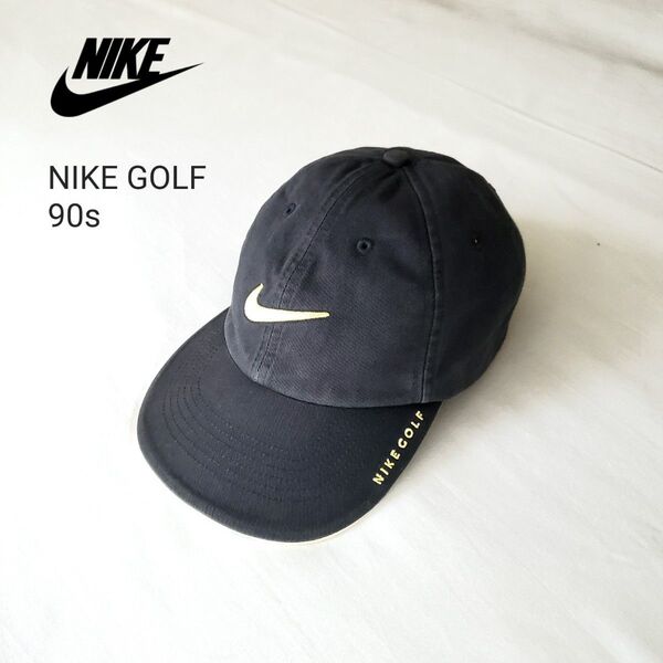 90~00s NIKE GOLF ナイキゴルフ ロゴ キャップ