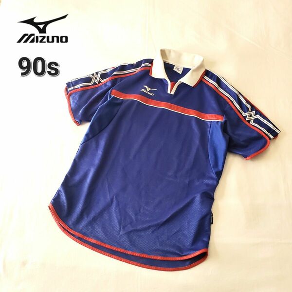 90s MIZUNO ミズノ サッカーシャツ フランスカラー