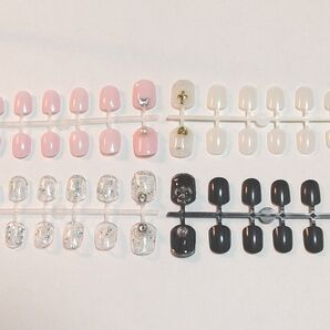 NAIL No☆1 ワンカラー ミニ爪 まとめ売り 4種セット 現品