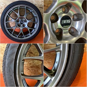 レア！ BBS RG406 18インチ 8.5J +38 5穴114.3 三菱 ランサーエボリューションX ランエボ10 純正OP CZ4A 平面座 純正BBS 4本セットの画像4