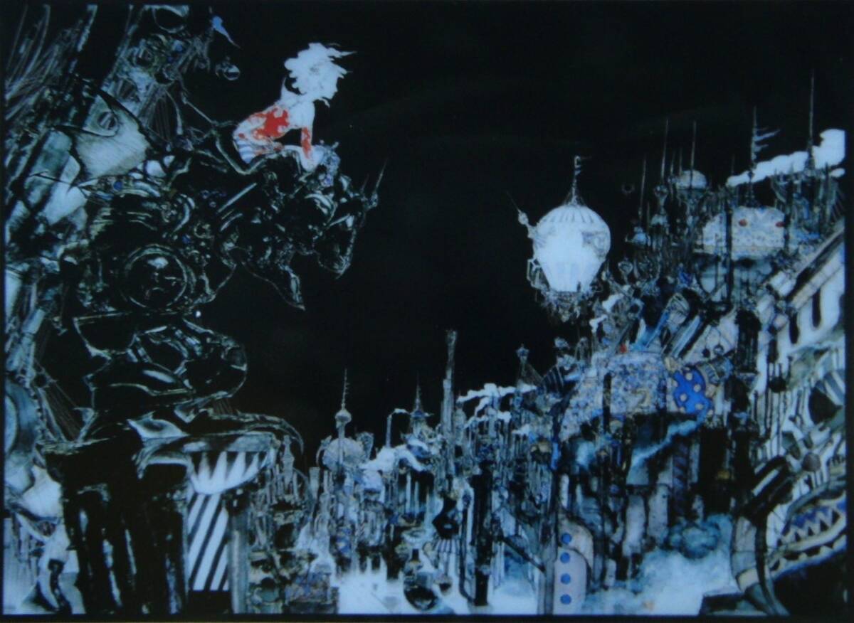 Yoshitaka Amano Town METAL BLACK Rare Art Book and Framed Art, New Japanese frame, In good condition, free shipping, Artwork, Painting, Portraits