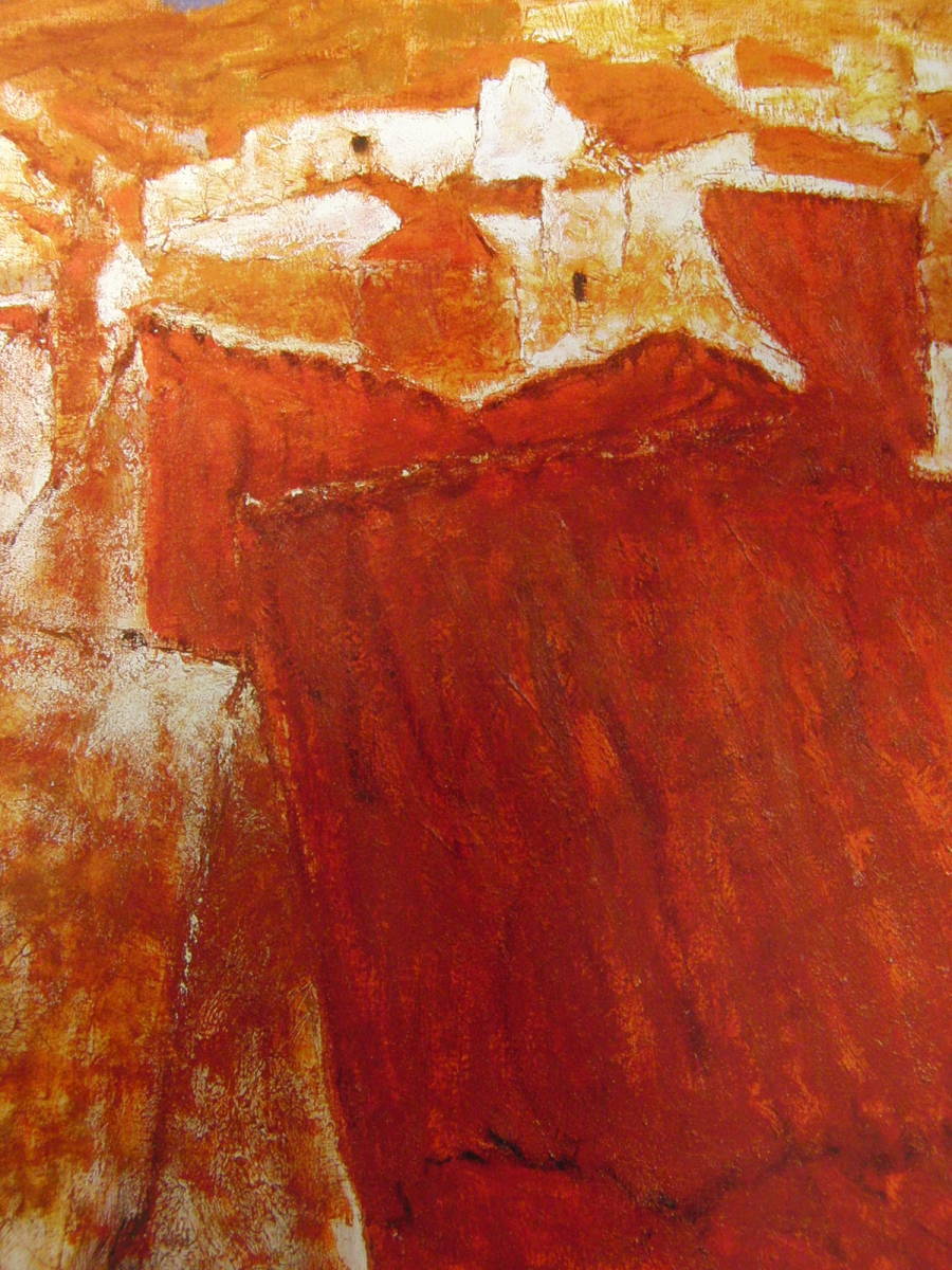 三岸节子, 山上(安达卢西亚), 罕见的大开本艺术书籍和裱框画作, 采用新的日本框架, 状况良好, 免运费, 绘画, 油画, 自然, 山水画
