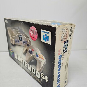 【動作品】N64 ニンテンドウ64 ゴールド 本体 コントローラー アダプター AVケーブル 付属 Nintendo64 任天堂 GOLD 限定 限定色の画像9