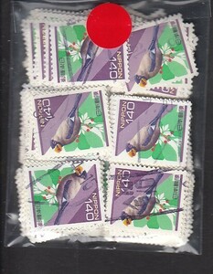 〒434-79　D普通切手　日本の自然　イカル　使用済　200枚　