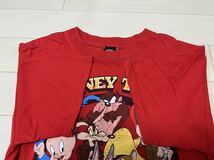 送料無料 ヴィンテージ USA製 ルーニーテューンズ サイズM 半袖Tシャツ LOONEY TUNES オフィシャル US古着 米国製 赤 レッド_画像6