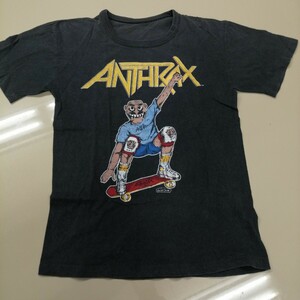 D03 バンドTシャツ　アンスラックス　ヴィンテージ　シングルステッチ　ANTHRAX NOTMAN スケボーノットマン