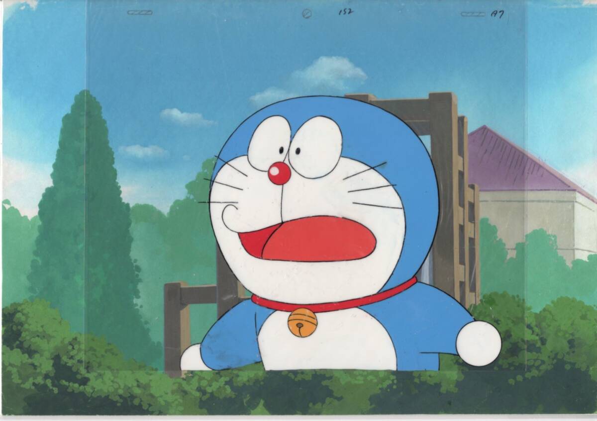 Doraemon fond dessiné à la main cel 25 # illustration originale de peinture antique, Animation sur celluloïd, Ta rangée, Doraémon