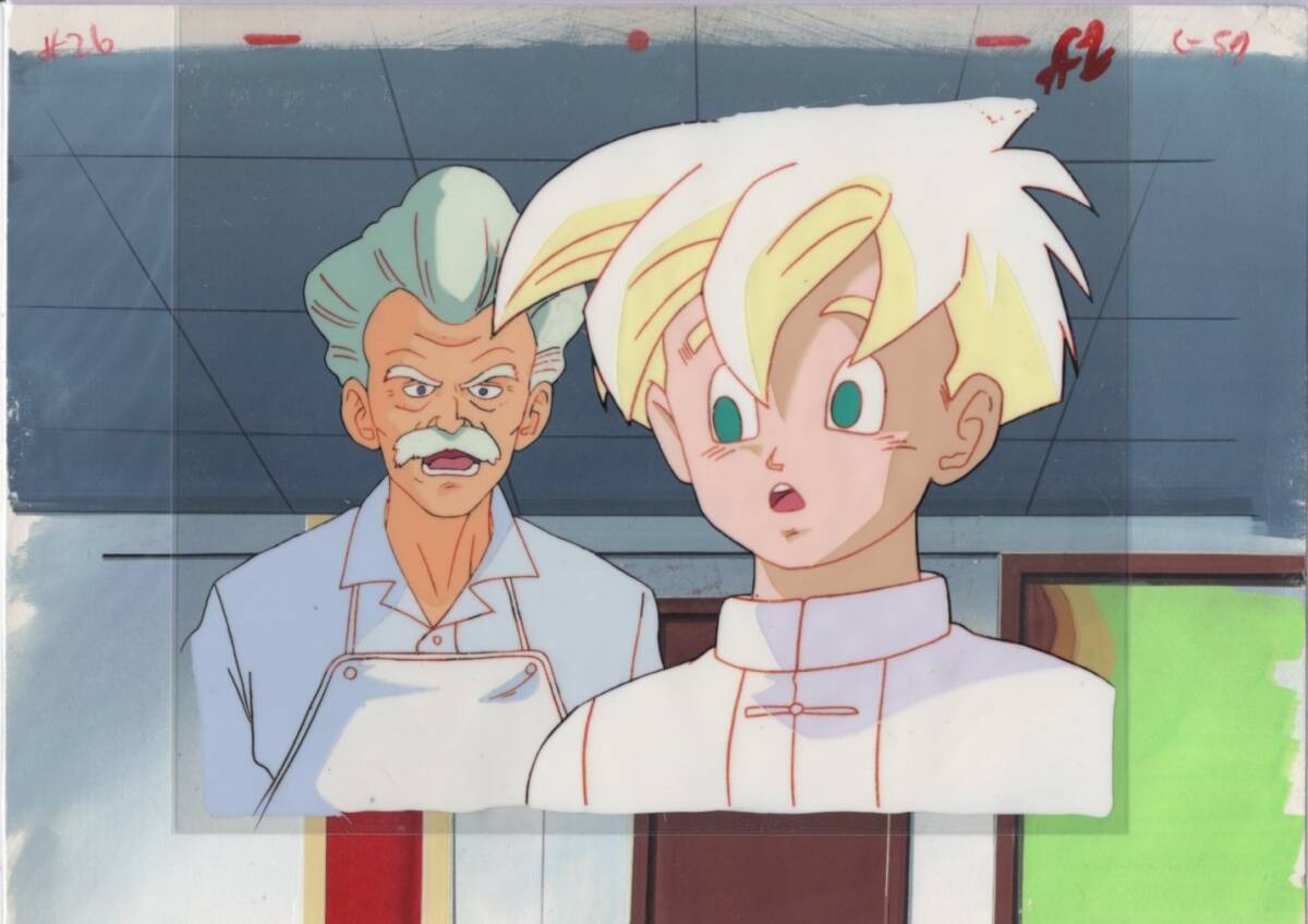 Dragon Ball Fond dessiné à la main Cel 26 # Illustration originale de peinture antique, Animation sur celluloïd, Ta rangée, Dragon Ball