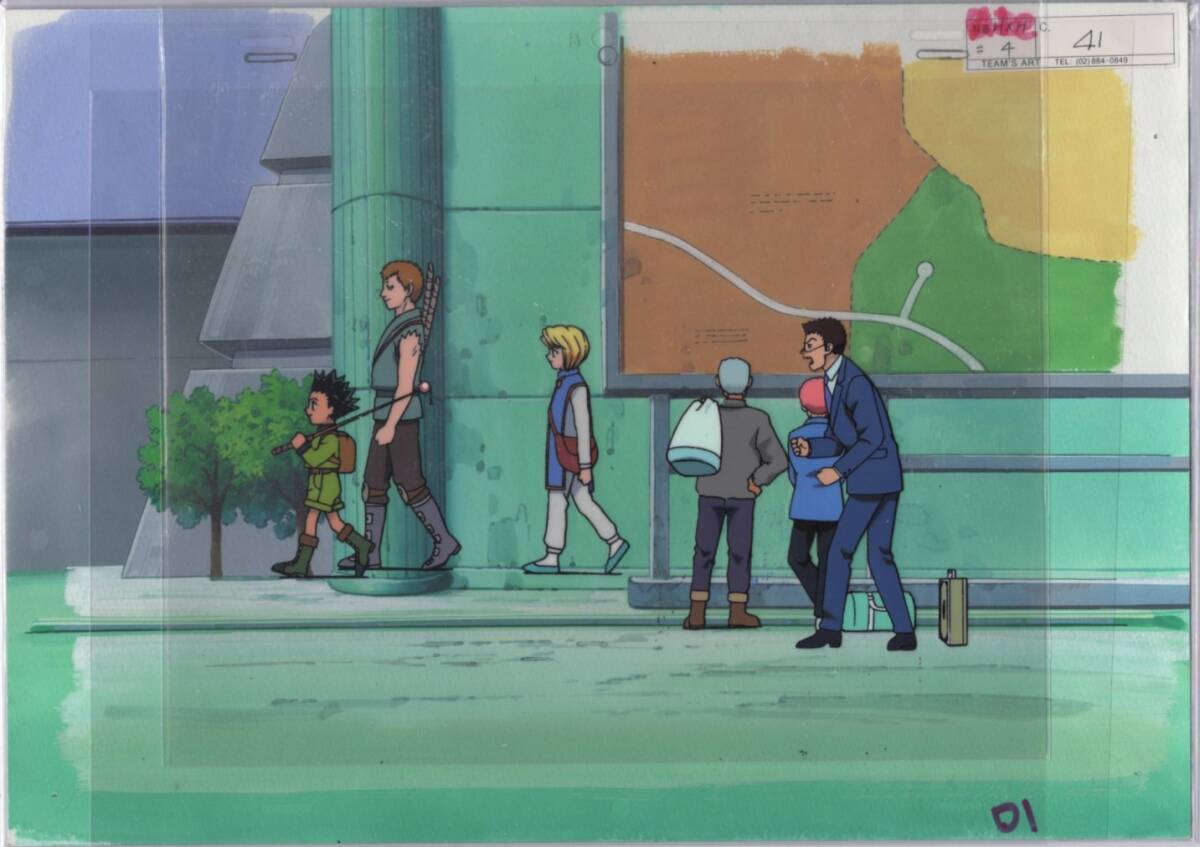 HUNTER×HUNTER ハンターハンター 直筆合致背景画 セル画 4枚セット ♯ 原画 アンティーク 絵画 イラスト, セル画, は行, HUNTER×HUNTER