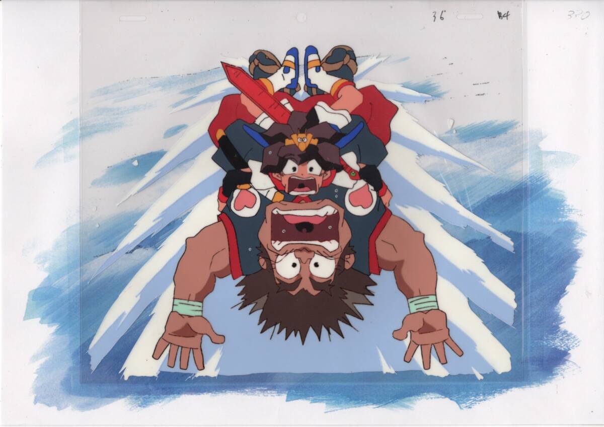 Mashin Hero Wataru cel 2 # illustration originale de peinture antique, Animation sur celluloïd, Ma rangée, Wataru, héros Mashin 