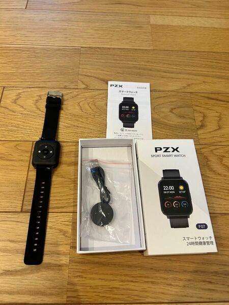【希望小売価格 ¥17,380円】PZX SPORT SMART WATCH F07 ブラック スマートウォッチ 腕時計 