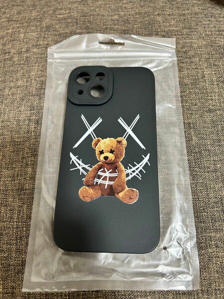 iPhone14 カバー スマホケース シリコン かわいい 黒 ブラック おしゃれ 