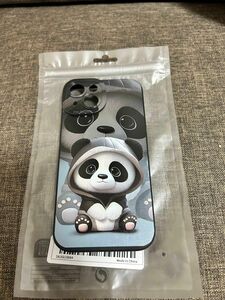 iPhone14 ケース カバー スマホケース シリコン かわいい 黒 ブラック おしゃれ パンダ