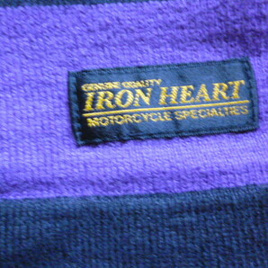 IRON HEART アイアンハート 長袖ボーダーシャツ パープル×ブラック サイズS タグ・袋付き USEDの画像4