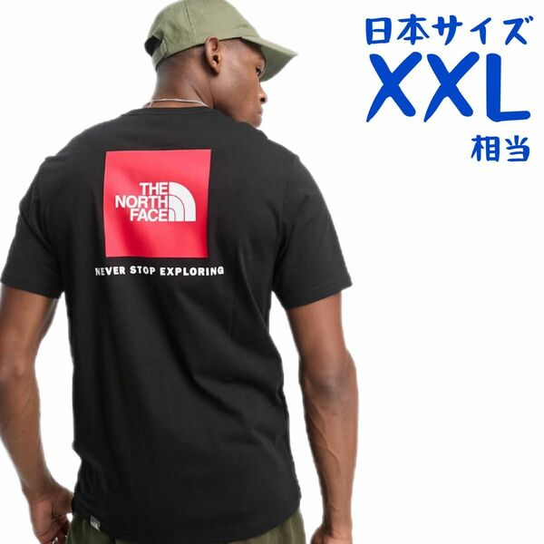 【海外限定】ノースフェイス　半袖Tシャツ　 日本 XXL相当　A203 ボックスロゴ 日本未発売