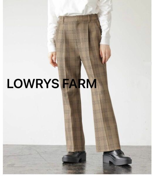 LOWRYS FARM グレンチェック スラックス