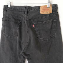 90s USA製【 Levis 501】リーバイス ビンテージ ブラック デニム パンツ ジーンズ / W36 / 黒 スーパー 後染め 裏653 サルファ アメリカ_画像8