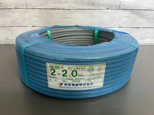 8645★ 未使用品 弥栄電線 EM EEF/F 2×2.0mm 100ｍ 11kg 2023年12月製