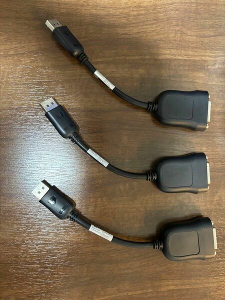 DisplayPort - DVI変換ケーブル　3本セット