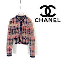 2022 CHANEL シャネル ココボタン シルク× ウール × カシミヤ ツイード ニット カーディガン size 34 P72937 K10508 0217181_画像1