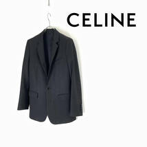 CELINE by Hedi Slimane セリーヌ エディ ウール レーヨン テーラード ジャケット size 36 25ZZ7120D 0319121_画像1