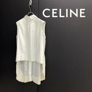 CELINE by Phoebe Philo セリーヌ フィービー期 プリーツ シャツ ブラウス size 34 0323