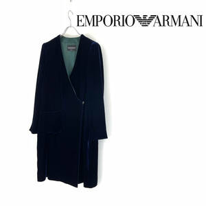 2020AW EMPORIO ARMANI エンポリオアルマーニ ベロア ノーカラー コート size 01 0326801