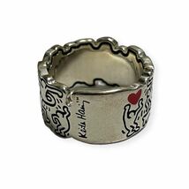 定価26400円【新品】KeithHaring x Pandora LINE ART LOVE & PEOPLE WIDE RING 13号 キースへリング パンドラ コレクション 指輪 シルバー_画像2