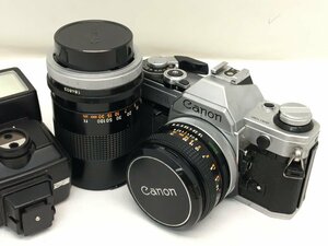 Canon AE-1 / FD 50mm 1:1.8 S.C. / FD 135mm 1:3.5 S.C. 一眼レフカメラ レンズ 付属品付き ジャンク 中古【UW030087】