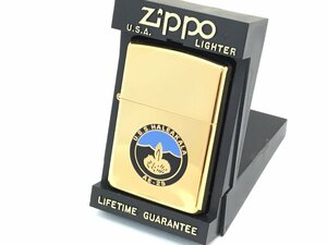 ■Zippo USS HALEAKALA AE-25 オイルライター ゴールド ケース付き 火花あり 中古【UW030115】