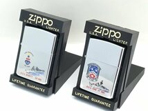 ■Zippo USS KIRK FF-1087 / HEWITT DD-966 オイルライター シルバー 2点 まとめ ケース付き 火花あり 中古【UW030106】_画像1