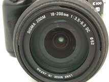 PENTAX K100D/SIGMA DC 18-200mm 1:3.5-6.3 デジタル一眼レフカメラ ジャンク 中古【UW030587】_画像2