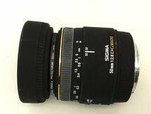 SIGMA EX 50mm 1:2.8 DG MACRO 一眼レフカメラ用レンズ フード付き ジャンク 中古【UW030632】_画像4