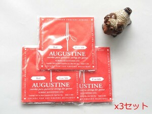 [新品・追跡便] AUGUSTINE クラシックギター弦 Red 低音弦バラ4～6弦 各3計9本 オーガスチン レッド 赤