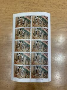 ☆即決　10円切手　切手シート　切手趣味週間　源氏　片側ミシン目