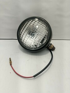 当時物 フォグランプ ヘッドライト シールド 12V 【点灯確認OK】ビンテージ ハーレー 旧車 フォークリフト 重機