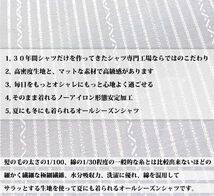 2柄セット【2L】形態安定 ワイシャツ 白×黒ストライプワイドカラーシャツ＆白×グレーストライプドゥエボットーニボタンダウンシャツ 新品_画像8