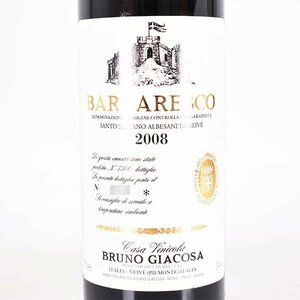 ★ブルーノ ジャコーザ バルバレスコ アルベサーニ サント ステファノ 2008年 赤 750ml 14.5% イタリア BRUNO GIACOSA C240274