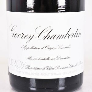 送料無料★ドメーヌ ルロワ ジュヴレ シャンベルタン 2011年 赤 ※ 750ml 13% ブルゴーニュ Domaine Leroy B120196