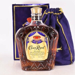 1円～★クラウン ローヤル ＊巾着袋 箱付 750ml 40% カナディアン ロイヤル CROWN ROYAL C240810