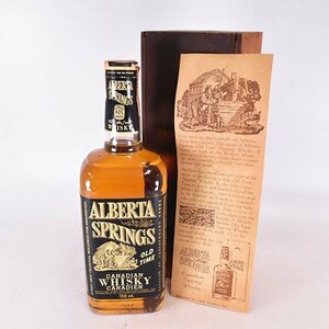 1円～★アルバータ スプリングス オールド タイム 1980 ＊冊子 箱付 ※ 750ml 40% カナディアンウイスキー ALBERTA SPRINGS C310545