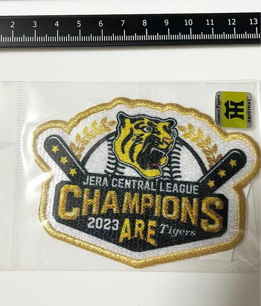 【ゴールド縁取】阪神タイガース2023JERAセ・リーグ優勝記念ロゴ刺繍ワッペン　ARE アレ