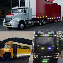 トラック用 マーカーランプ サイド マーカー LED 12V 24V 黄 6連LED カスタム 電飾 信号ライト 4個セット (アンバー)_画像7