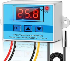 温度コントローラー デジタルLEDサーモスタット AC110V温度調節器 -50℃〜110℃加熱冷却制御スイッチリレー 4種類の機能設定 変圧器内蔵