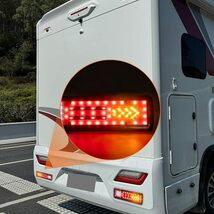 トラック用 led トラック テールランプ 24V 矢印 シーケンシャル 流れる ウィンカー 汎用 車検対応 グレーレンズ 左右2個セット_画像5