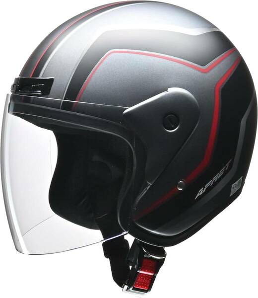 リード工業(LEAD) バイク用ジェットヘルメット APRET (アペレート) マットガンメタリック フリーサイズ (57-60cm未満)